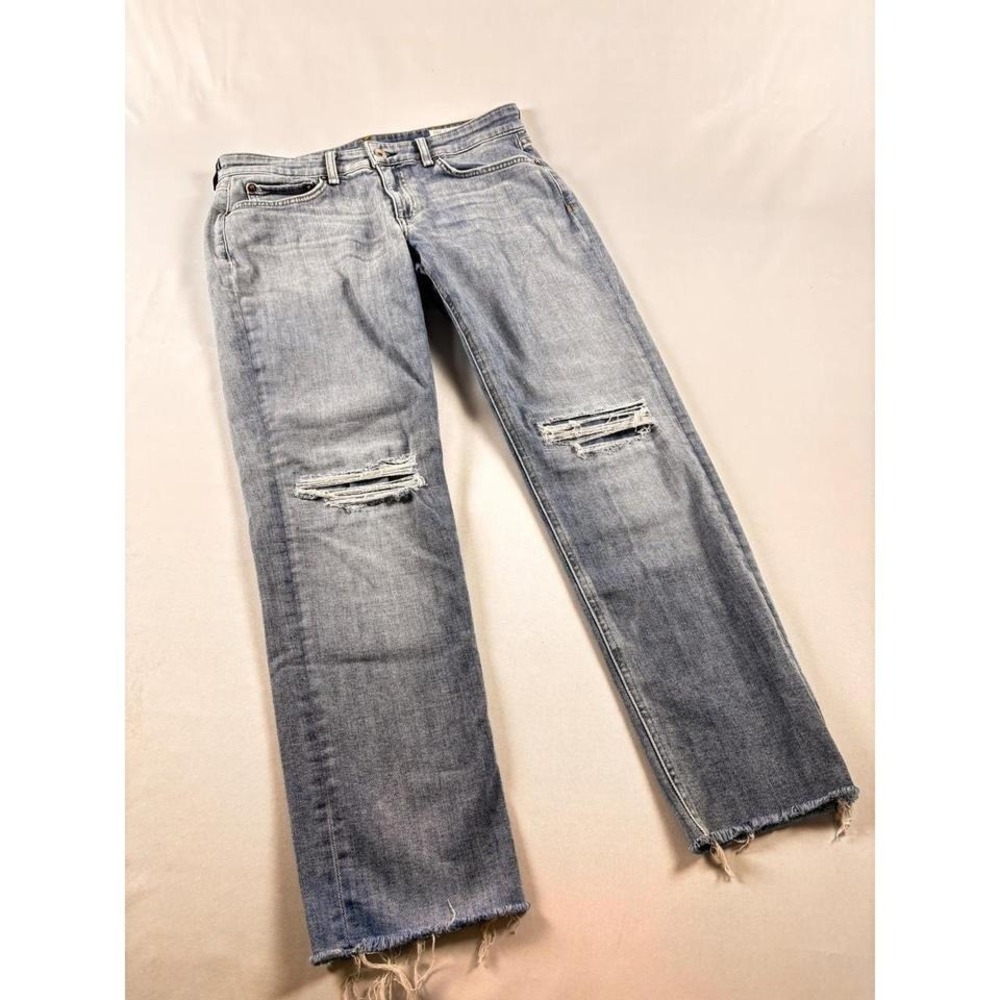 Rag & Bone Dre Low-Rise Slim Boyfriend Jeans Alyssa Light Wash Distressed 27